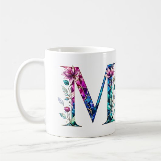 M Coffee Mok – Floral Design voor Gifting (Links)