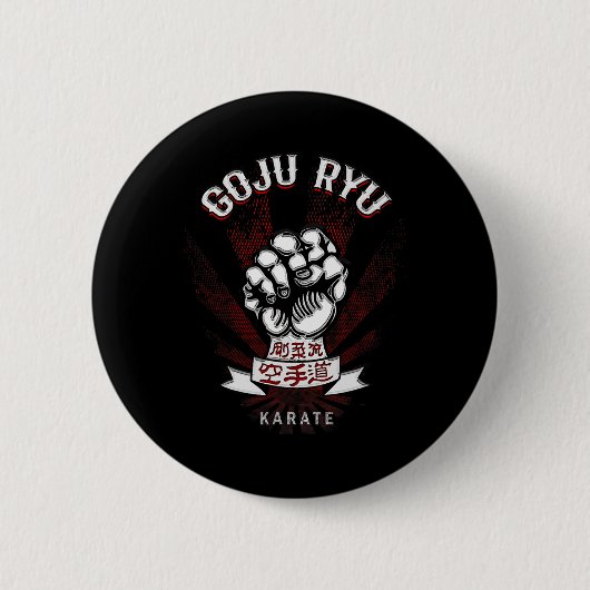 M Dam Goju Ryu Karate - Volwassenen Ronde Button 5,7 Cm (Voorkant)