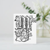 M - de decoratieve letter M Briefkaart (Staand voorkant)