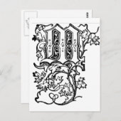M - de decoratieve letter M Briefkaart (Voorkant / Achterkant)