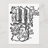 M - de decoratieve letter M Briefkaart (Voorkant)