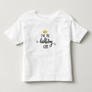 "'m de Verjaardagsmeisje" Kroon 👑 Kinder Shirts