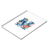 'M' decoratief bloemmonogram Notitieboek (Linkerzijde)