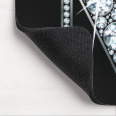 "M" Diamond Bling Mousepad Muismat (Hoek)