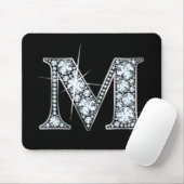 "M" Diamond Bling Mousepad Muismat (Met muis)