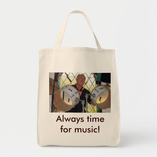 M-drums, altijd tijd voor muziek! tote bag (Voorkant)