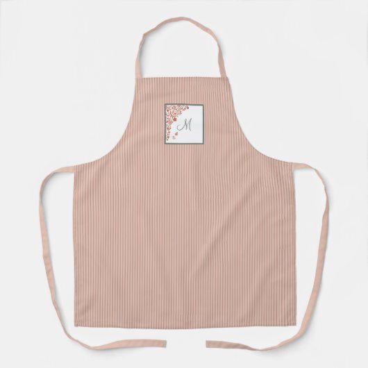 M Dust Peach Stripe Terracotta Butterfly Schort (Voorkant)