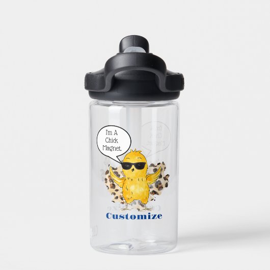 'm Een Chick Magnet Custom Water Flesje Waterfles (Achterkant)