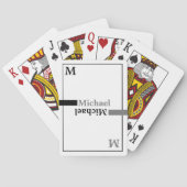 M eenvoudige schone witte speelkaarten met naam (Achterkant)