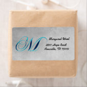 M Elegant Monogram Adreslabel Etiket (Insitu)