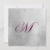 M Elegante Monogram Uitnodiging (Voorkant)