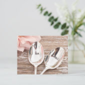 M. En de vieringsontwerp van Mevr. Wedding Briefkaart (Staand voorkant)