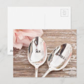 M. En de vieringsontwerp van Mevr. Wedding Briefkaart (Voorkant / Achterkant)