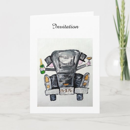 M. en M. huwelijksuitnodiging (Voorkant)