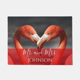 M. en Mevr. Flamingos in liefde Deurmat
