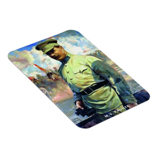 M. Frunze - Sovjetlegerofficier, Rode Leger, USSR Magneet (Rechterzijde)