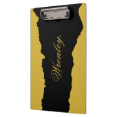 M Gold and Black Clipboard with Displayed Name Klembord (Links)
