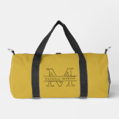M Gold Custom Duffle Bag with Monogram & Name Plunjezak (Voorkant)