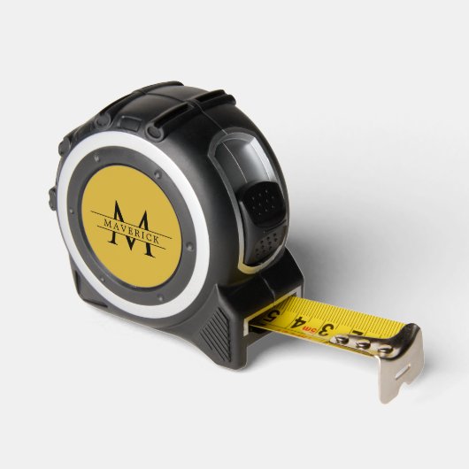 M Gold Tape Measure Featuring Modern Monogram Rolmaat (Hoek)