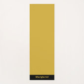 M Gold Yoga Modern Mat with Your Name in Style (Voorkant)