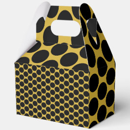 M Goud met Zwarte Stip Gable 5x3x6.5 Bedankdoosjes