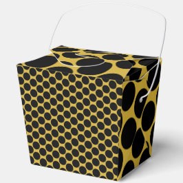 M Goud met Zwarte Stip Stijl Uit 3x2.75x3.75 Bedankdoosjes