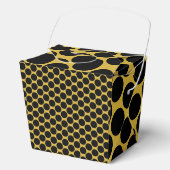 M Goud met Zwarte Stip Stijl Wegneembaar 3x2.25x3. Bedankdoosjes (Voorkant)