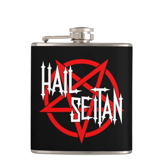 \m/ Hail Seitan \m/ Flask Heupfles (Voorkant)