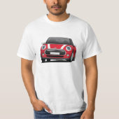 M Hatch (F56) rood - wit T-shirt (Voorkant)