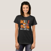 M I L F Man I Love Herfst Pumpkin Football Spice T-shirt (Voorkant volledig)