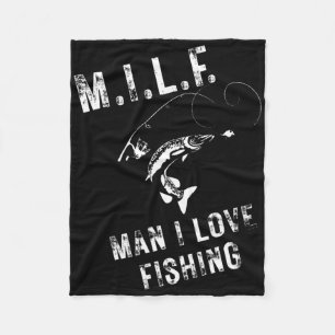 M.i.l.f. Man Ik Houd Van Vissen Fleece Deken