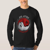 M Ial Jiu Jitsu Retro Train Fight Yin Yang Fist T-shirt (Voorkant)