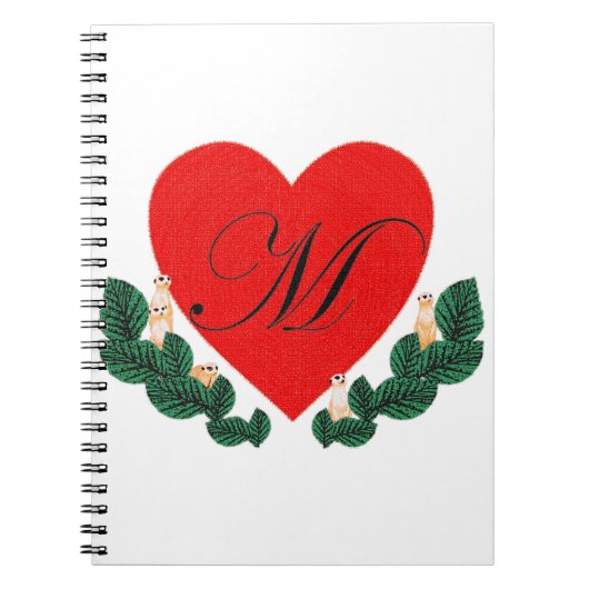 M in het hart notitieboek (Voorkant)