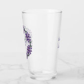M Initiaal Boho Purple Flowers Cute Girly Glas (Links)