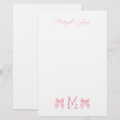 "M"-Initiaal Briefpapier (Voorkant / Achterkant)