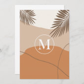 M - Initiaal Monogram Letter M Abstract Design Kaart (Voorkant / Achterkant)