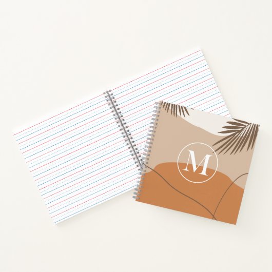 M - Initiaal Monogram Letter M Abstract Design Notitieboek (Binnen)