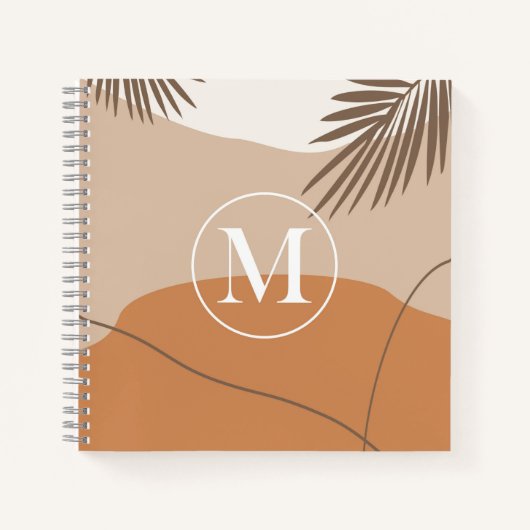 M - Initiaal Monogram Letter M Abstract Design Notitieboek (Voorkant)