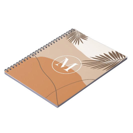 M - Initiaal Monogram Letter M Abstract Design Notitieboek (Linkerzijde)