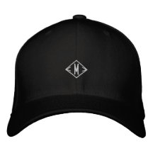 M Initiaal of Logo Monogram Flexfit Wolhoed Zwart 