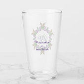 M Initiaal Unieke en Bizarre Boho Flowers  Glas (Achterkant)