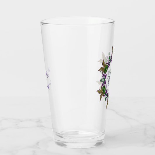 M Initiaal Unieke en Bizarre Boho Flowers  Glas (Rechts)