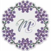 M Initiaal Unieke en Bizarre Boho Flowers Sticker (Voorkant)