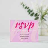 M INITIALEN Bar Bat Mitzvah Reply Card RSVP Kaartje (Staand voorkant)