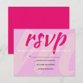 M INITIALEN Bar Bat Mitzvah Reply Card RSVP Kaartje (Voorkant / Achterkant)