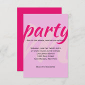 M INITIALEN Bat Mitzvah Party Reception Card Kaart (Voorkant / Achterkant)