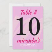 M INITIALEN BBT Mitzvah Party Table Place card Kaart (Voorkant)