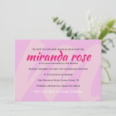 M INITIALEN COLLECTIE Bat Mitzvah Uitnodiging (Staand voorkant)