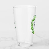 M Initiële Boho Groene Loofkrans Schattig Leuk Glas (Rechts)