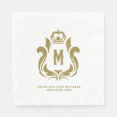 M Initiële Gouden Kuif Servet (Voorkant)